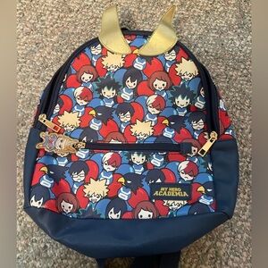 Bioworld My Hero Academia Navy Blue Anime 11" Mini Graphic Backpack Purse